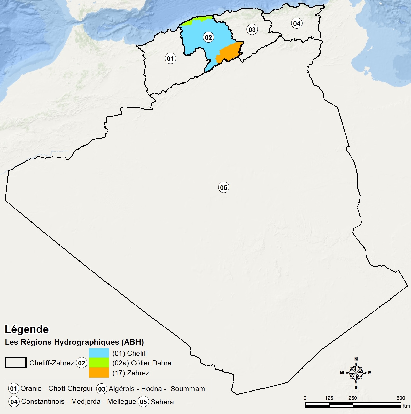 Les cinq régions hydrographiques de l’Algérie